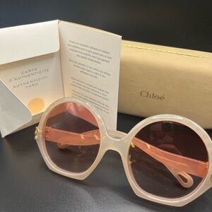 Chloe Vera CE754S Rose Pink Seashell Sunglasses